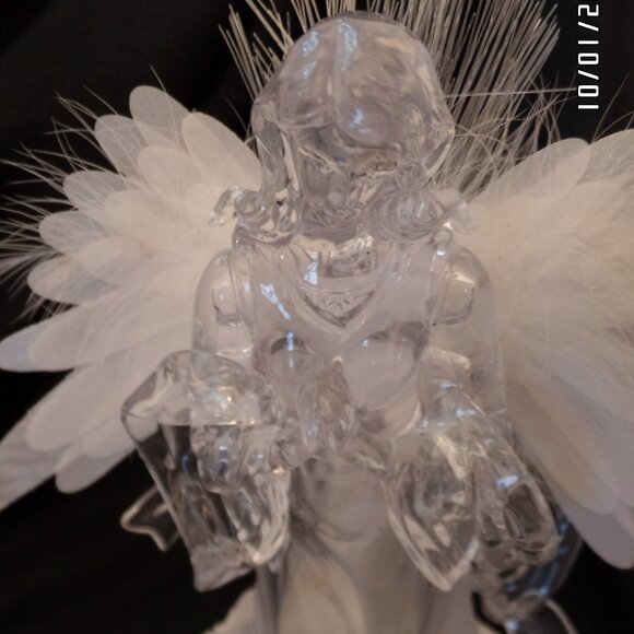 Color Changing Praying Angel Lucite/Acrylic 12" Fiber Optic Excellent - Picture 10 of 10